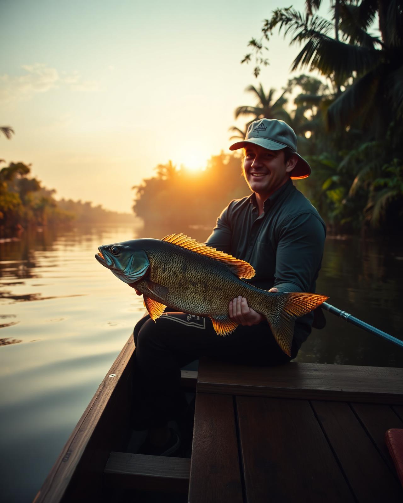 Peacock Bass on Black Water