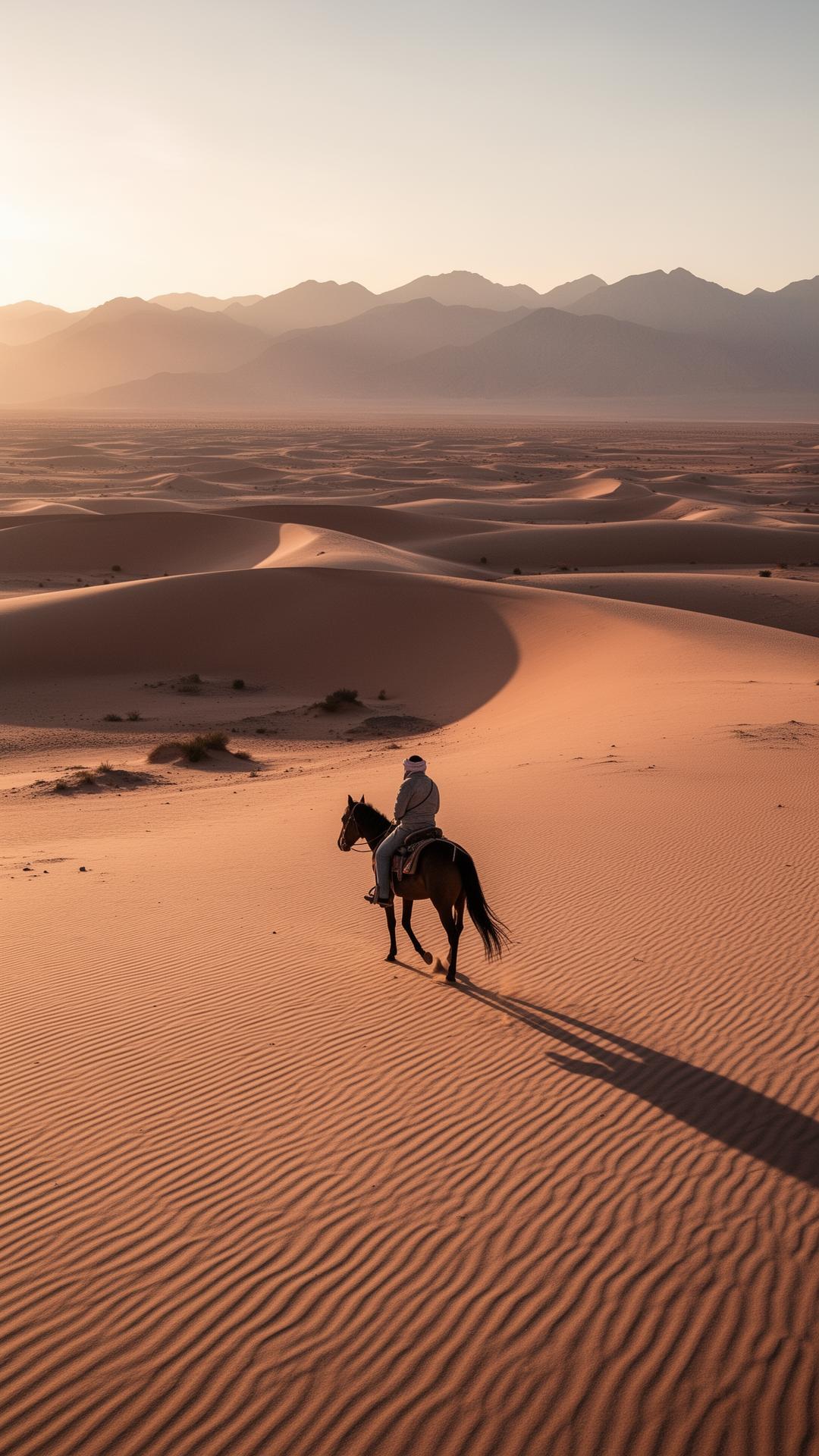 Desert Horseback at First Light