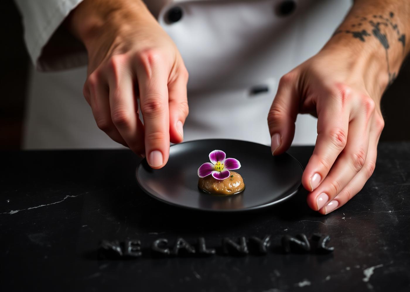 Plating in the kitchen
