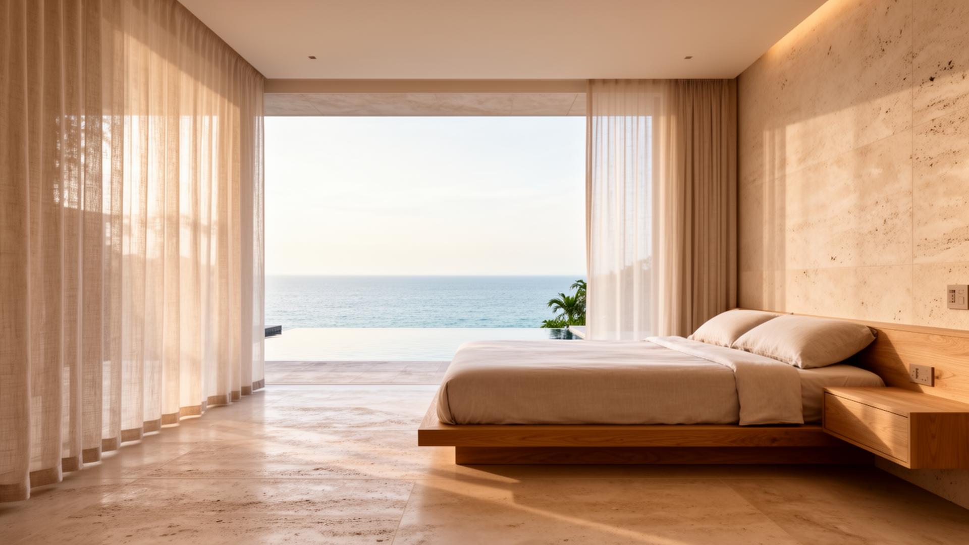 Suite opening to private infinity pool